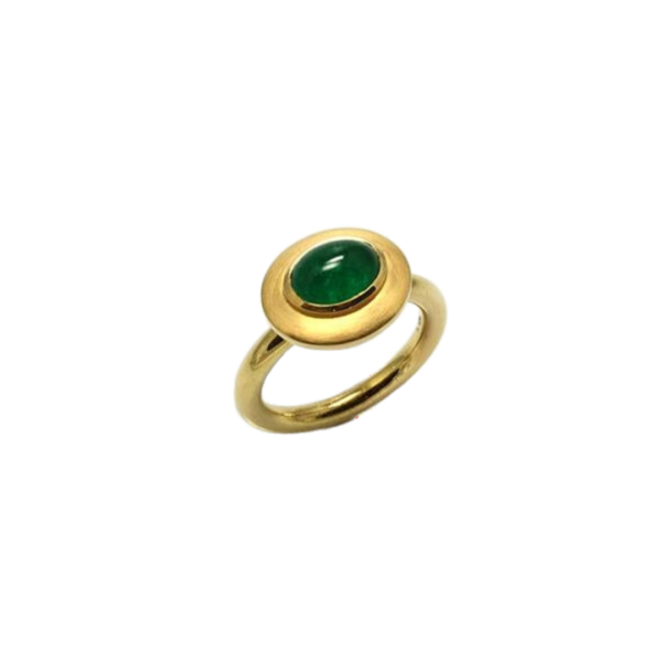 Smaragd Ring Rund Gold