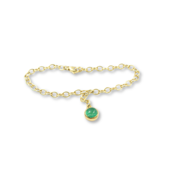 Smaragd Armband Kettchen Armkette Schmuck Gold Emerald